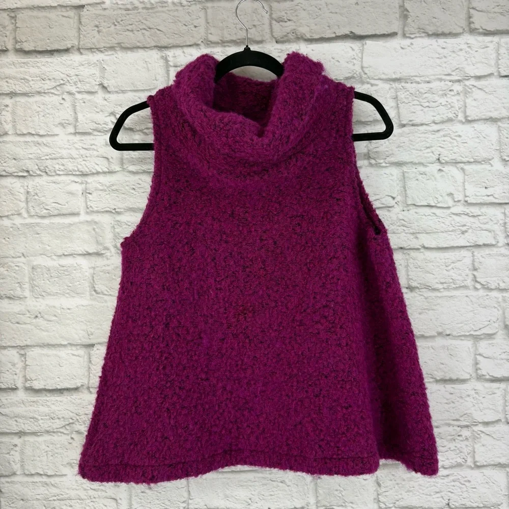 Bryn Walker Boucle Cowl Neck Wool Blend Sleeveless Sweater Small - Picture 3 of 14